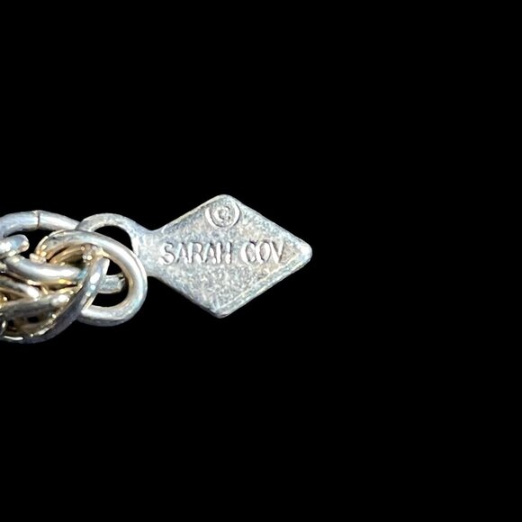 Vintage Sarah Coventry Yellow Brown Gold Tone Long Statement Necklace - Picture 2 of 9